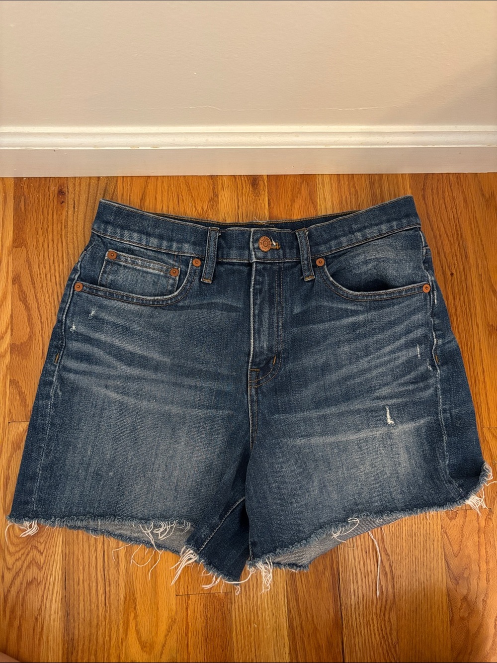 Madewell Women's Dark Blue Denim Cutoff Shorts size 27